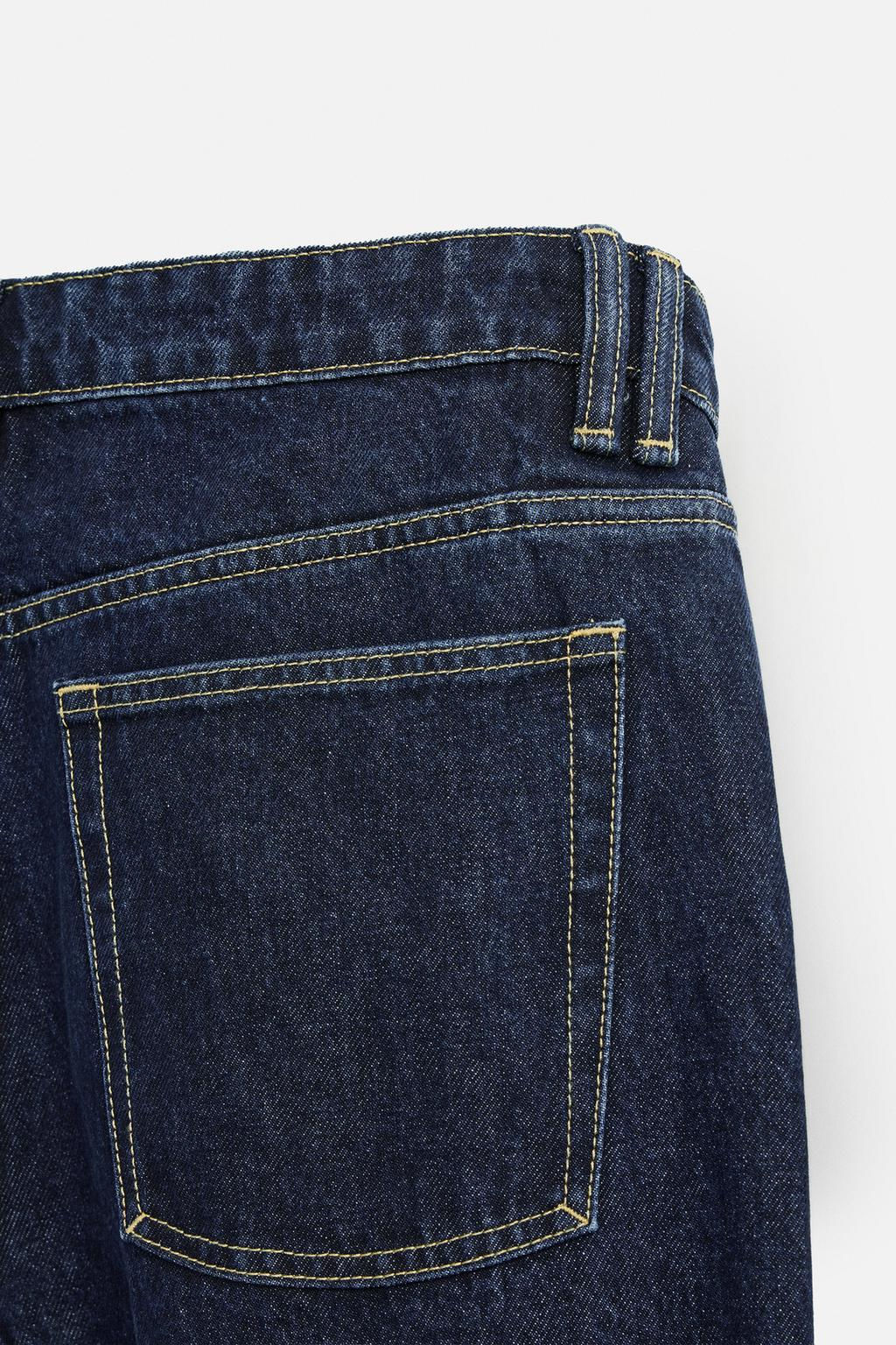 STRAIGHT FIT JEANS WITH TOPSTITCHING - Zara фото 10