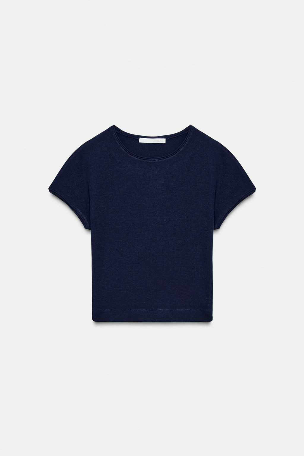 CAMISETA CROPPED MANGA CORTA / Marino - Zara фото 3
