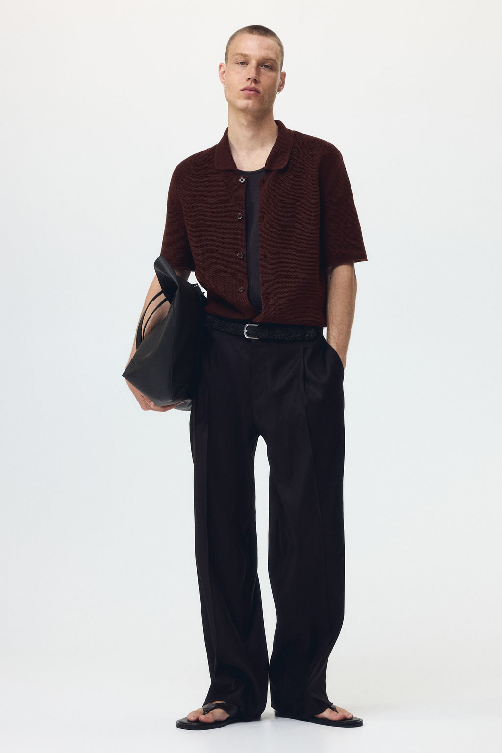 Camisa en punto calado Regular Fit - H&m фото 4