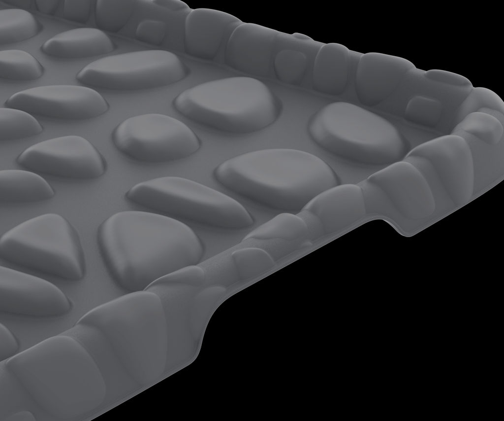 Цена за 2 шт. Лоток для обуви "Камни" 710*390*25мм АП360