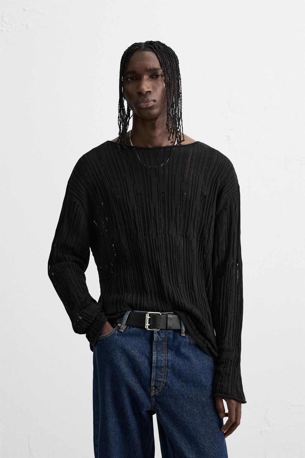 DECONSTRUCTED TEXTURED SWEATER - Zara фото 2