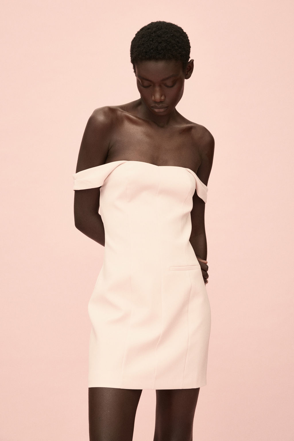 Vestido off-the-shoulder - H&m фото 5