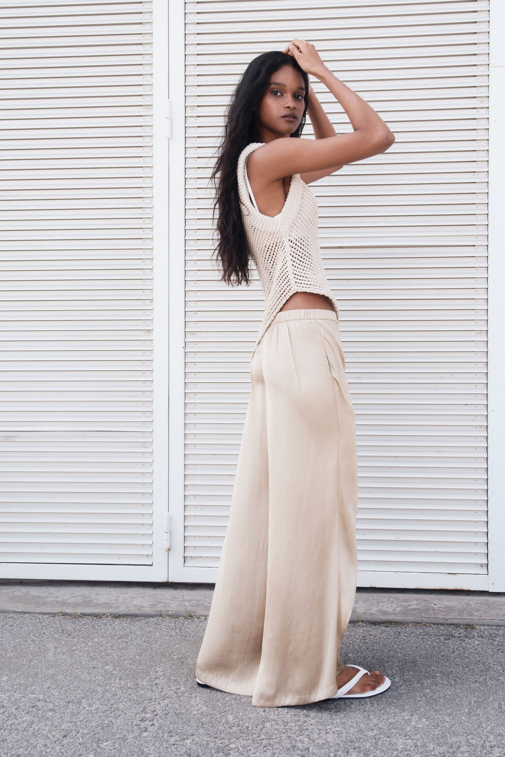 Pantal?n de sat?n con detalle cruzado - H&m фото 4