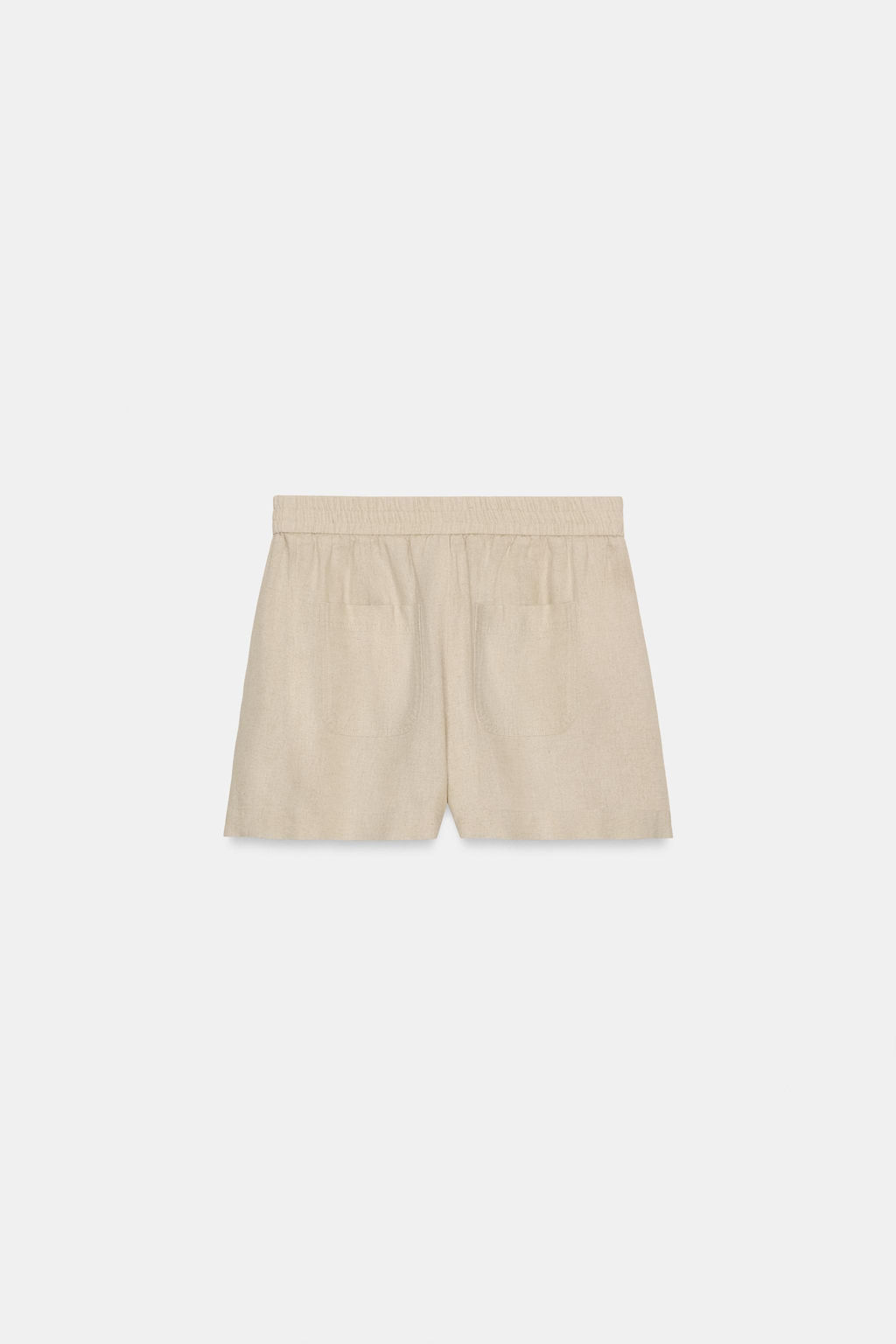 BERMUDA CON LINO CINTURA EL?STICA / Beige claro - Zara фото 4