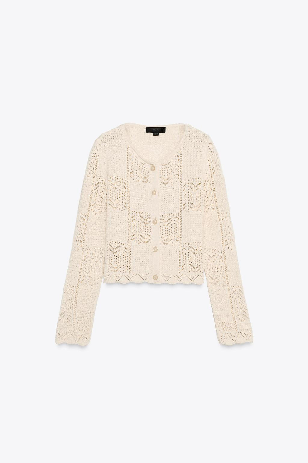 POINTELLE KNIT CARDIGAN - Zara фото 5