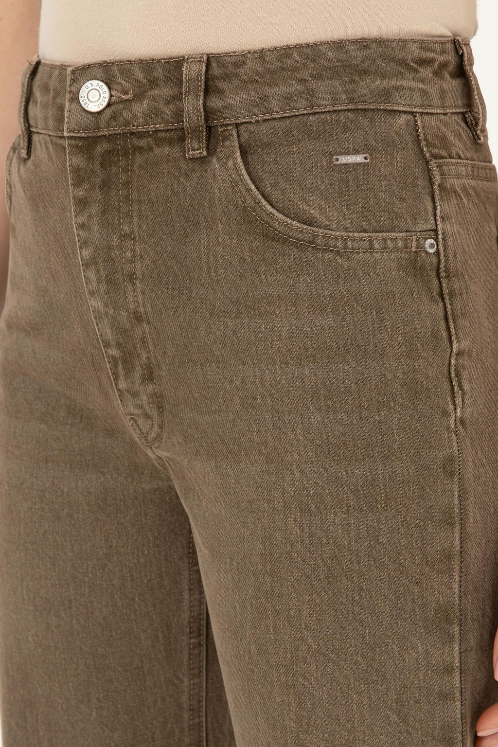 Женские светло-коричневые джинсовые брюки Неожиданная скидка в корзине - U.s. polo assn фото 5