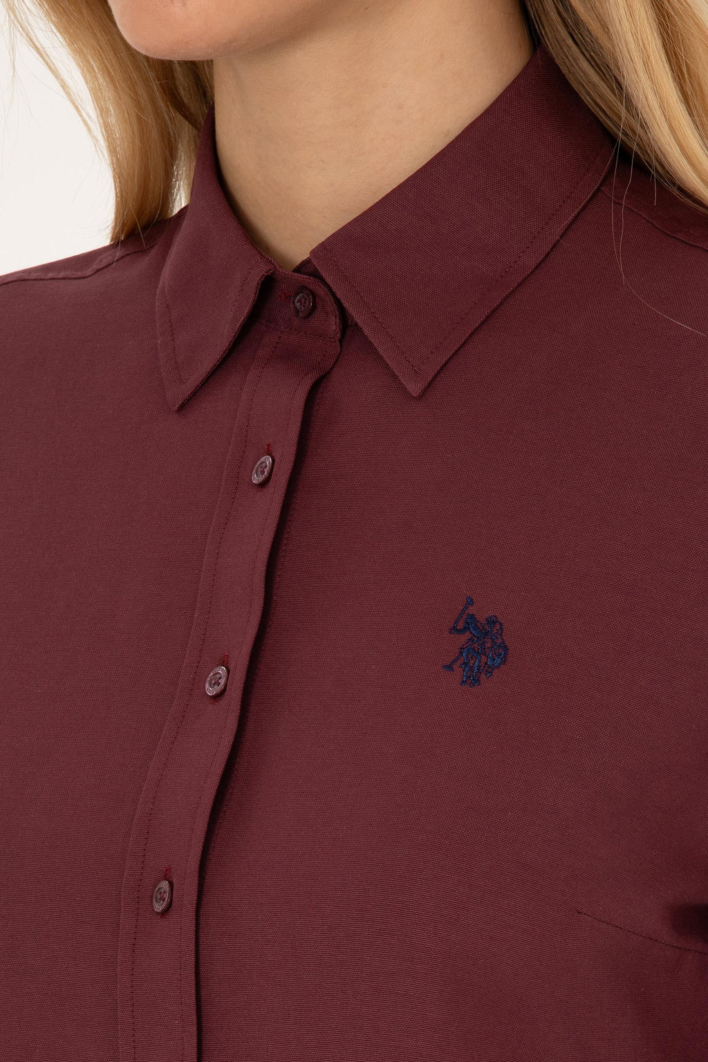 Kad_n Bordo Uzun Kollu Basic G_mlek - U.s. polo assn фото 7