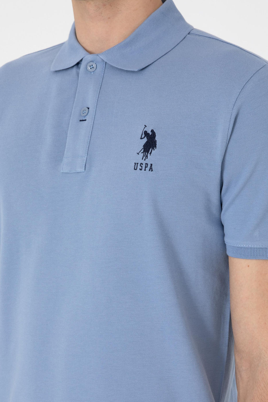 Erkek Slim Fit Polo Yaka Mavi Basic Ti__rt Sepette S_rpriz _ndirim - U.s. polo assn фото 7