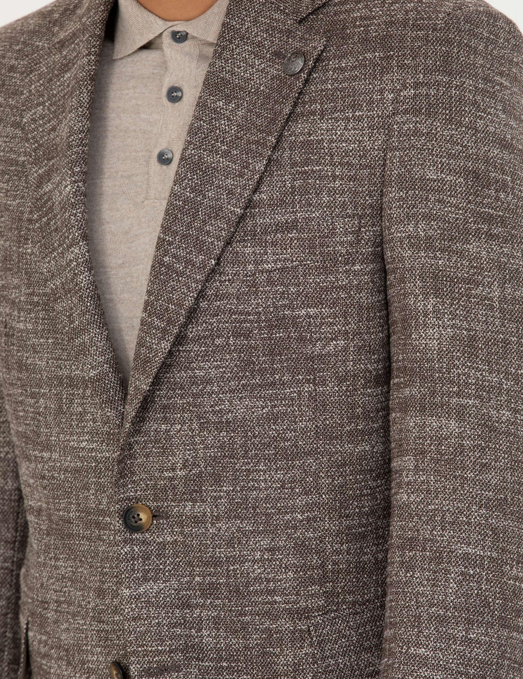 Kahverengi Slim Fit Y_n Kar___ml_ Ceket