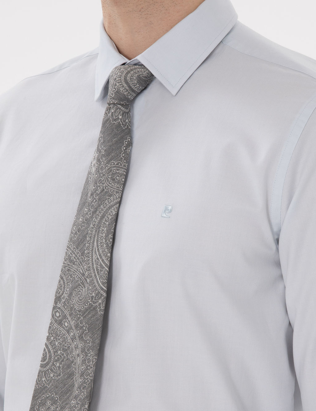 A__k Mavi Slim Fit Uzun Kollu Basic G_mlek