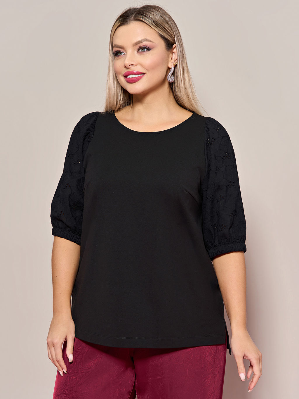 Футболка 0208-2 чёрный - Dora фото 143