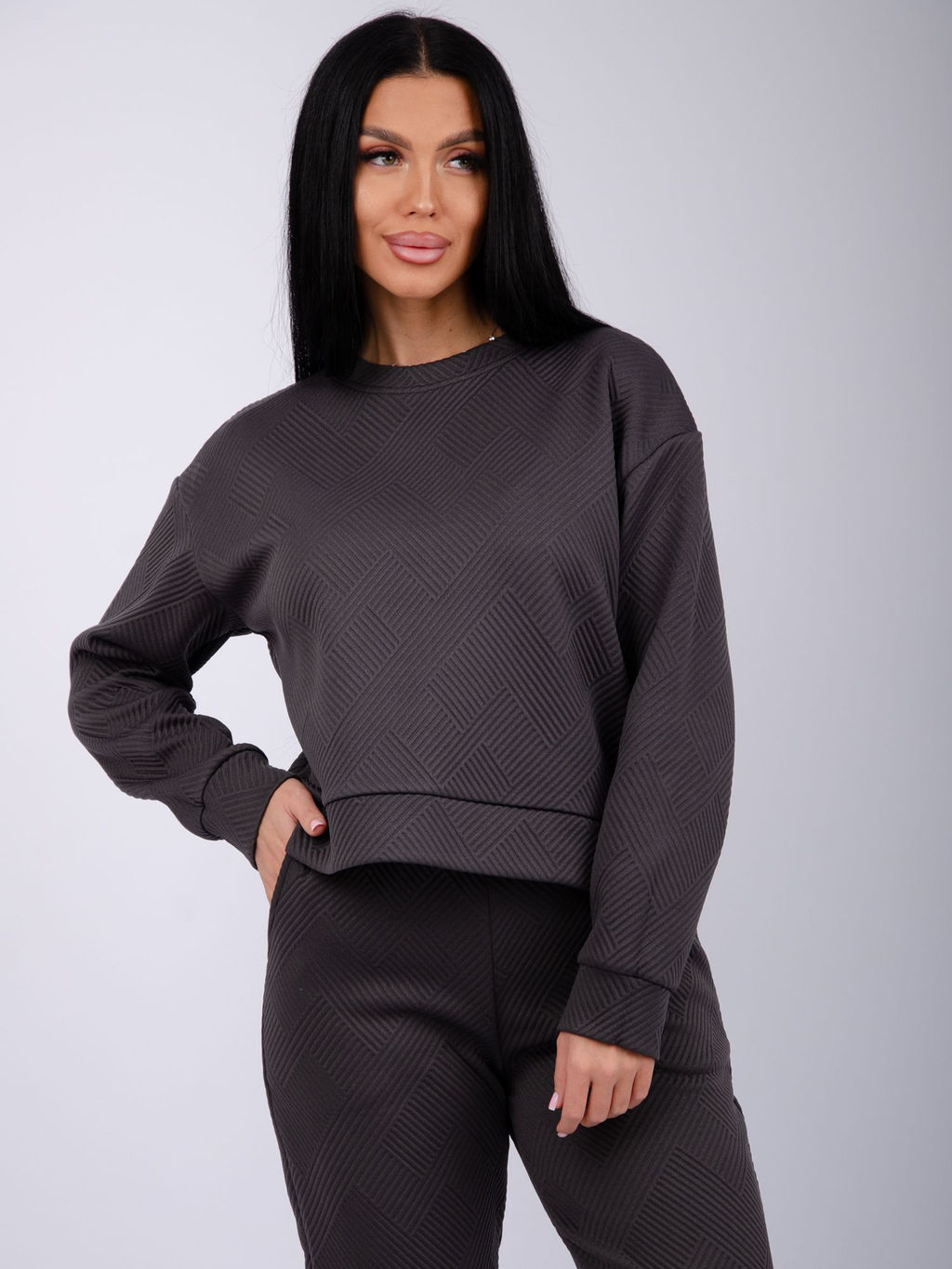 Костюм Богема 3, жаккард - Малина фото 65