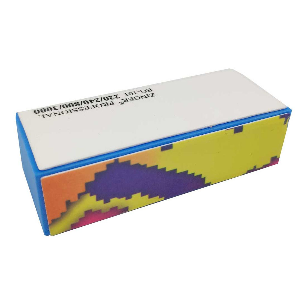 Zinger Полировочный блок 4-х сторонний / Classic BG-101, 220 / 240 / 800 / 3000 грит, разноцветный  фото 4