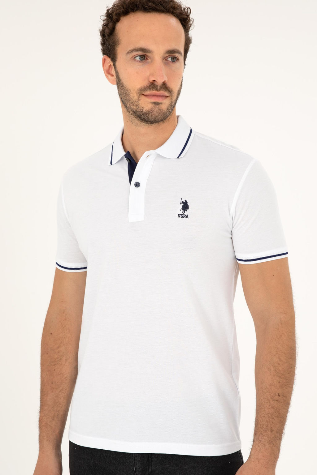 U. S. Polo Assn / Мужская белая базовая футболка - U.s. polo assn фото 3