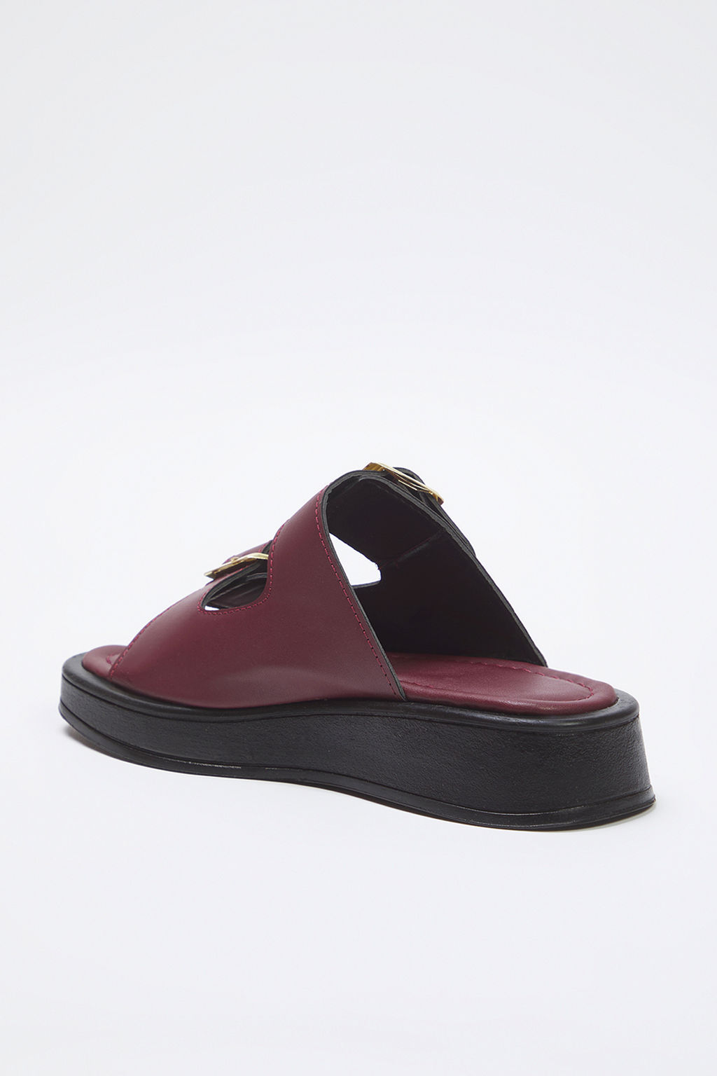 Trendyol Shoes Siyah Cift Bantl? Toka Detayl? Kal?n Taban Kad?n Terlik TAKSS25TE00044 - Trendyolmilla фото 4