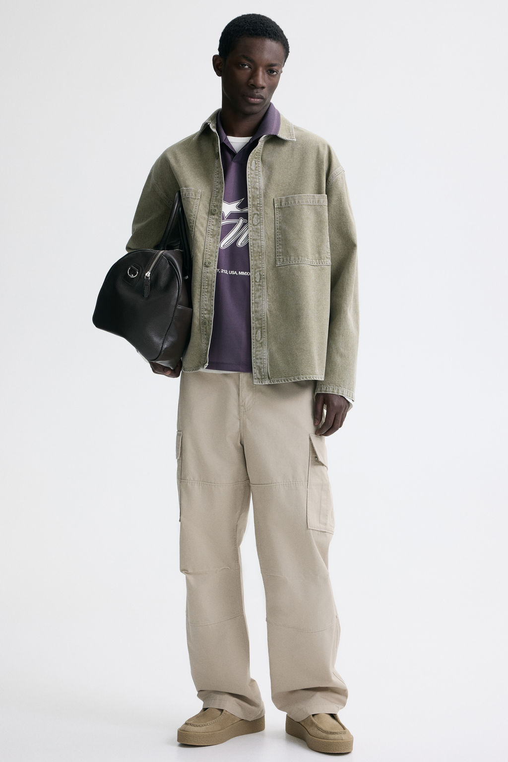 Pantal?n cargo de algod?n Relaxed Fit - H&m фото 4