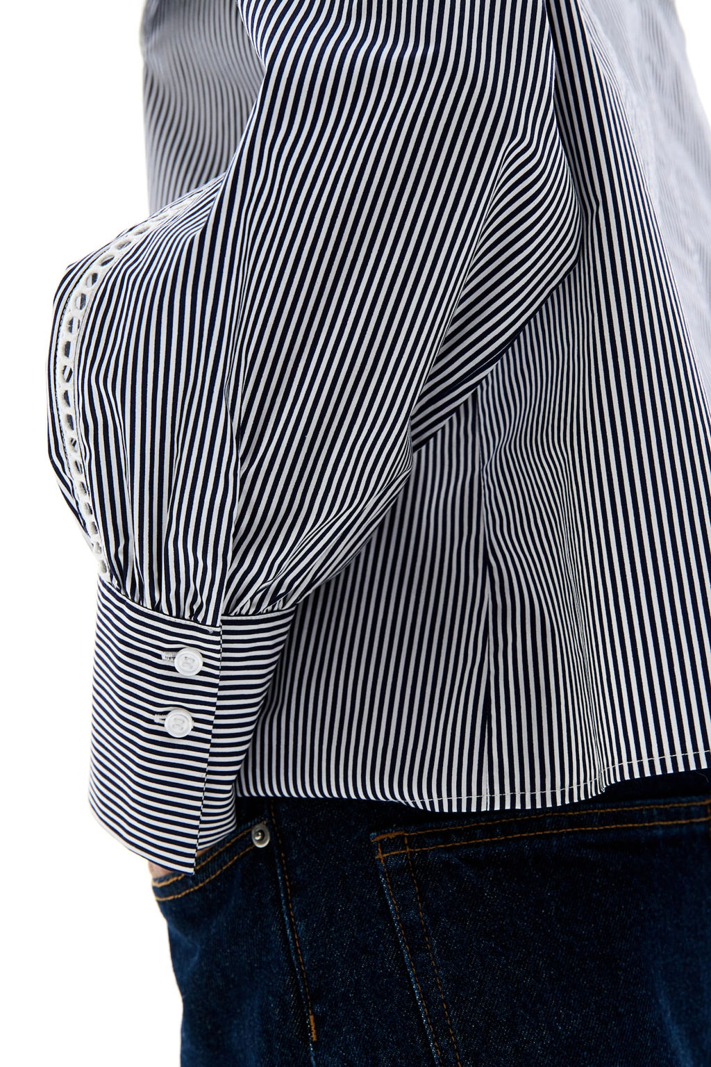 Blusa de algodon con ribetes de encaje - H&m фото 4