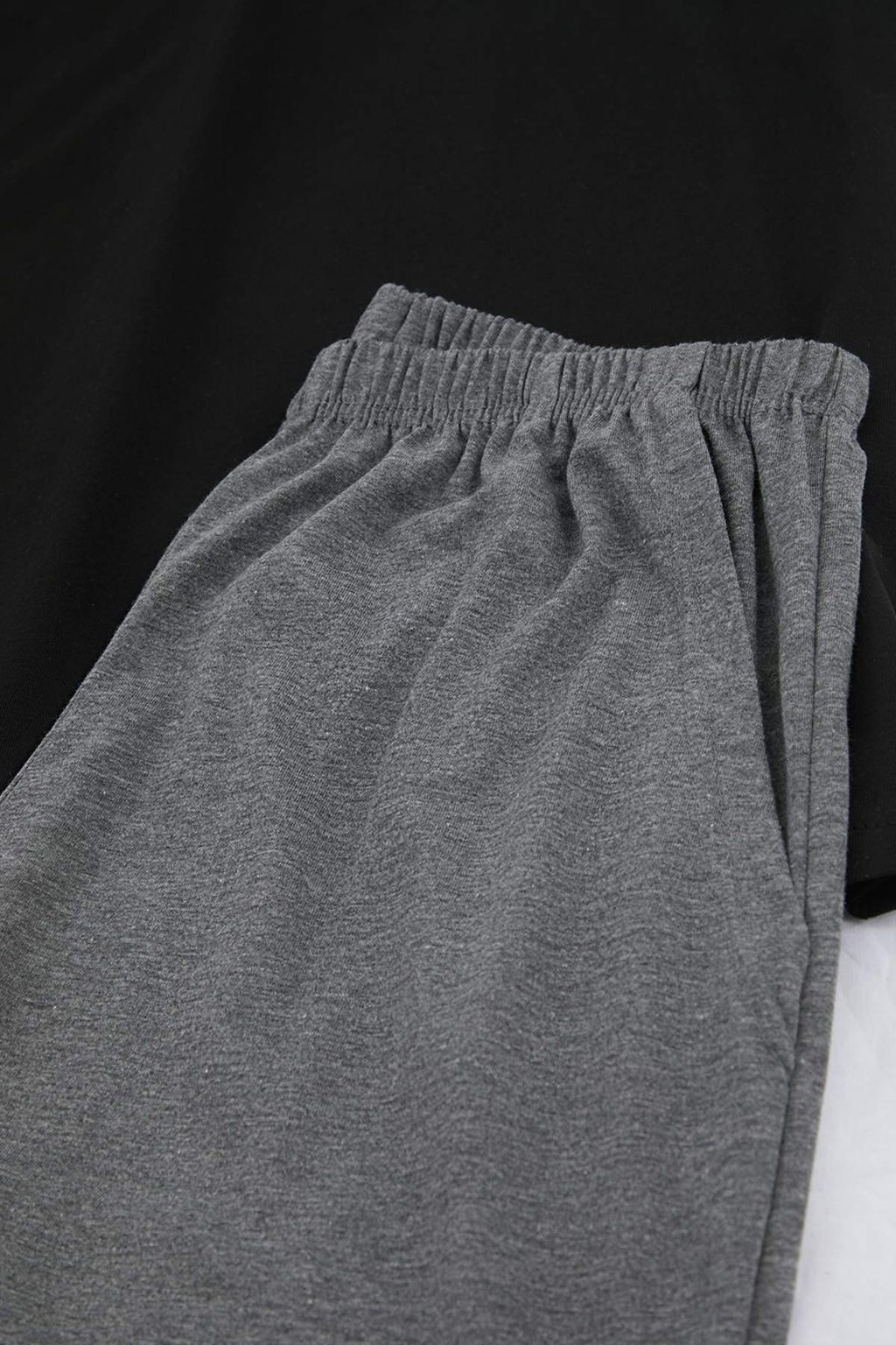 Siyah Regular Dugmeli Yaka Orme Pijama Tak?m? TMNSS26PT00033