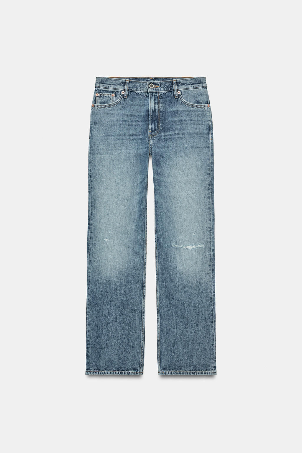 JEANS ZW COLLECTION BOOTCUT TIRO MEDIO / Azul medio - Zara фото 2