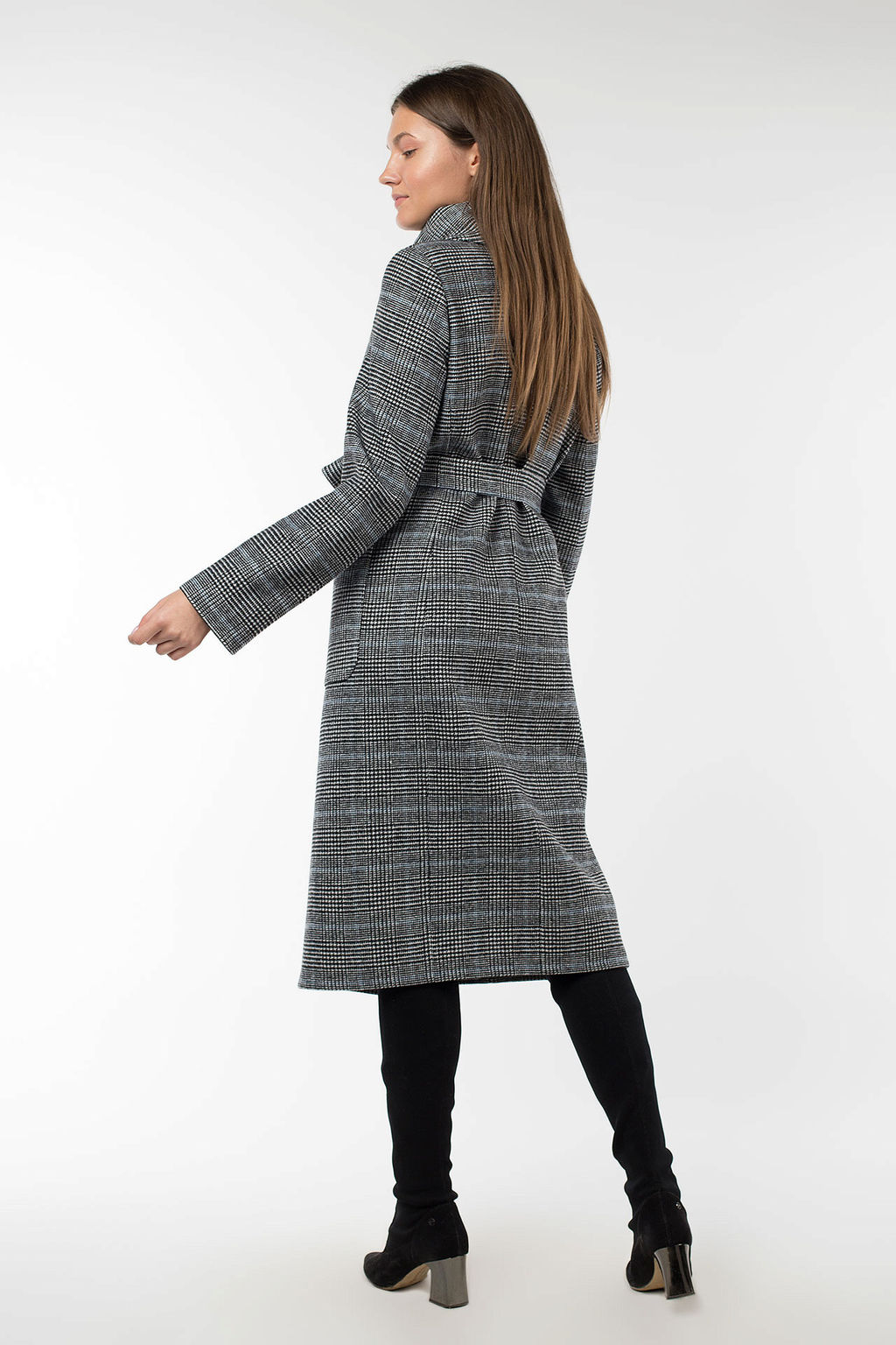 01-10186 Пальто женское демисезонное (пояс) - El podio фото 5