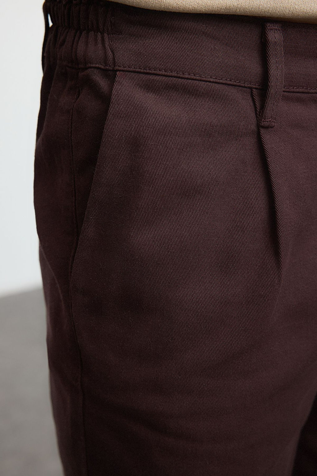TRENDYOL MAN Vizon %100 Pamuk Pili Detayl? Beli Lastikli Chino Pantolon TMNAW25PL00010 - Trendyolmilla фото 12