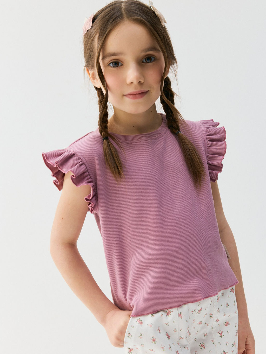 Футболка укороченная из кашкорсе Орхидея - Bungly фото 3