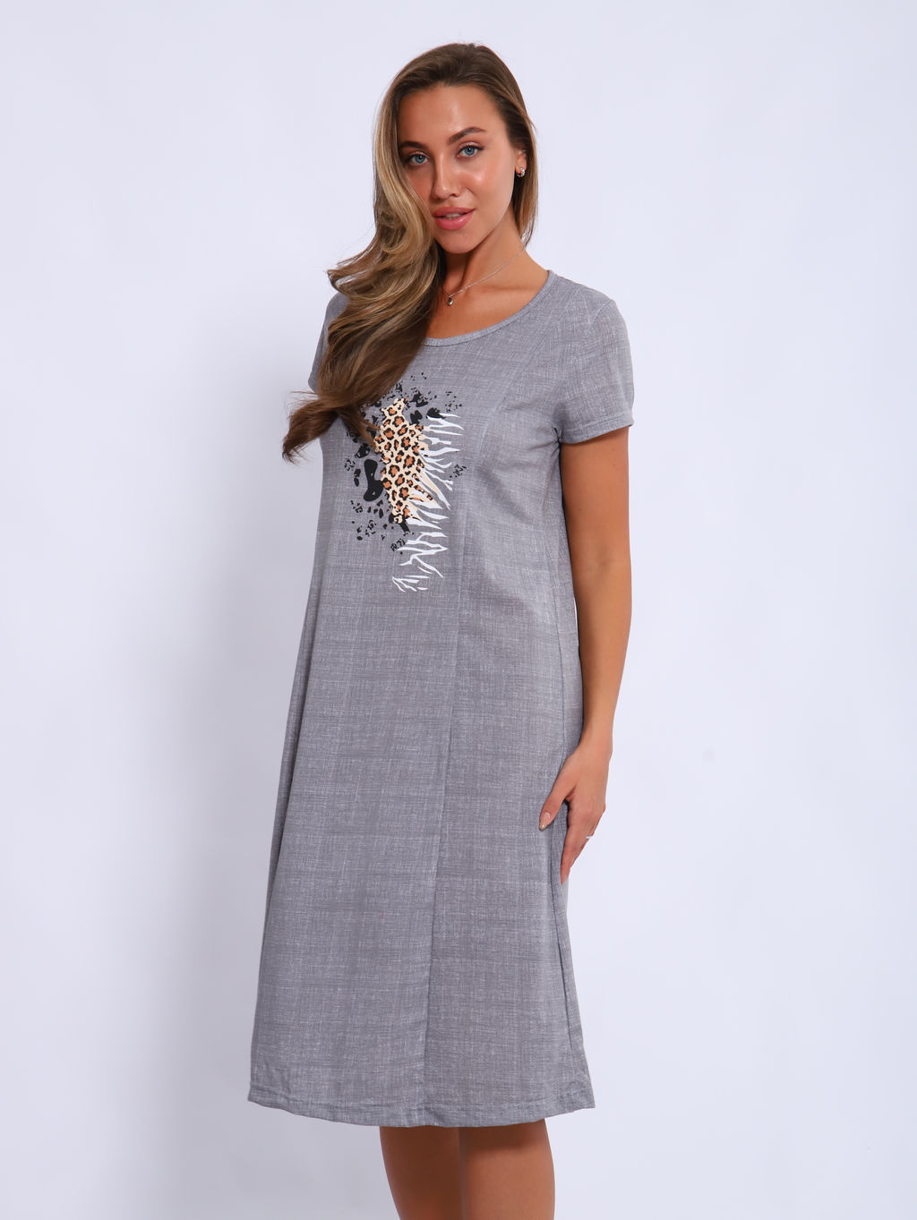 М423 Платье Сафари (светло-серый) - Иванушка-трикотаж фото 5