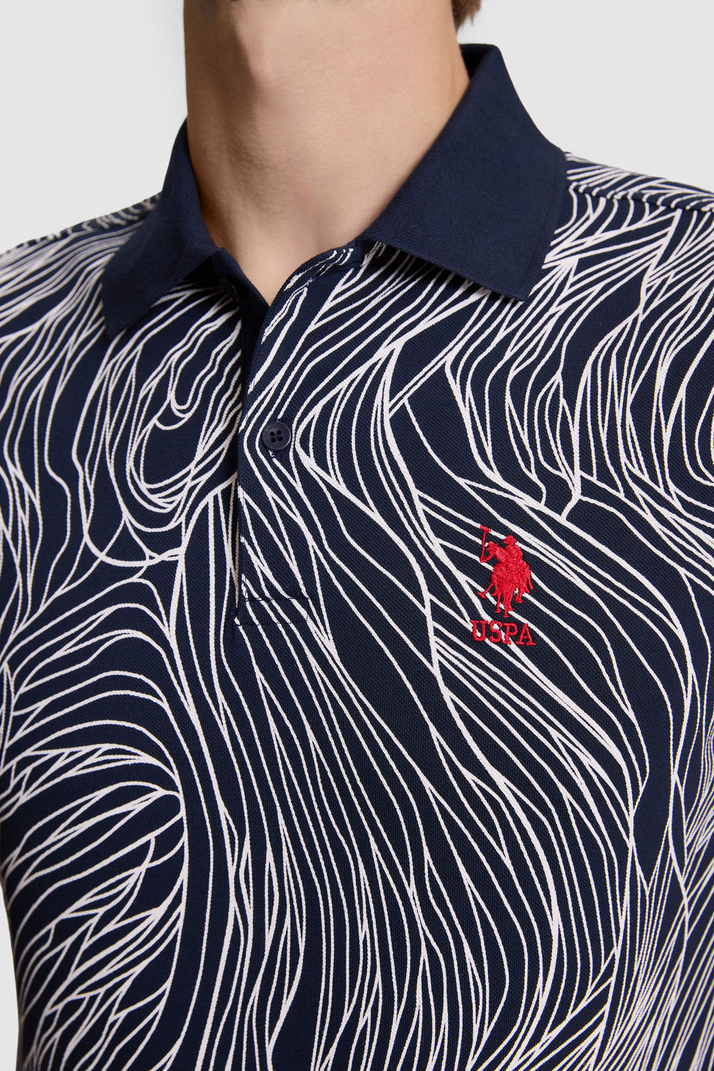 Erkek Lacivert Regular Fit Polo Yaka Basic Ti__rt - U.s. polo assn фото 6