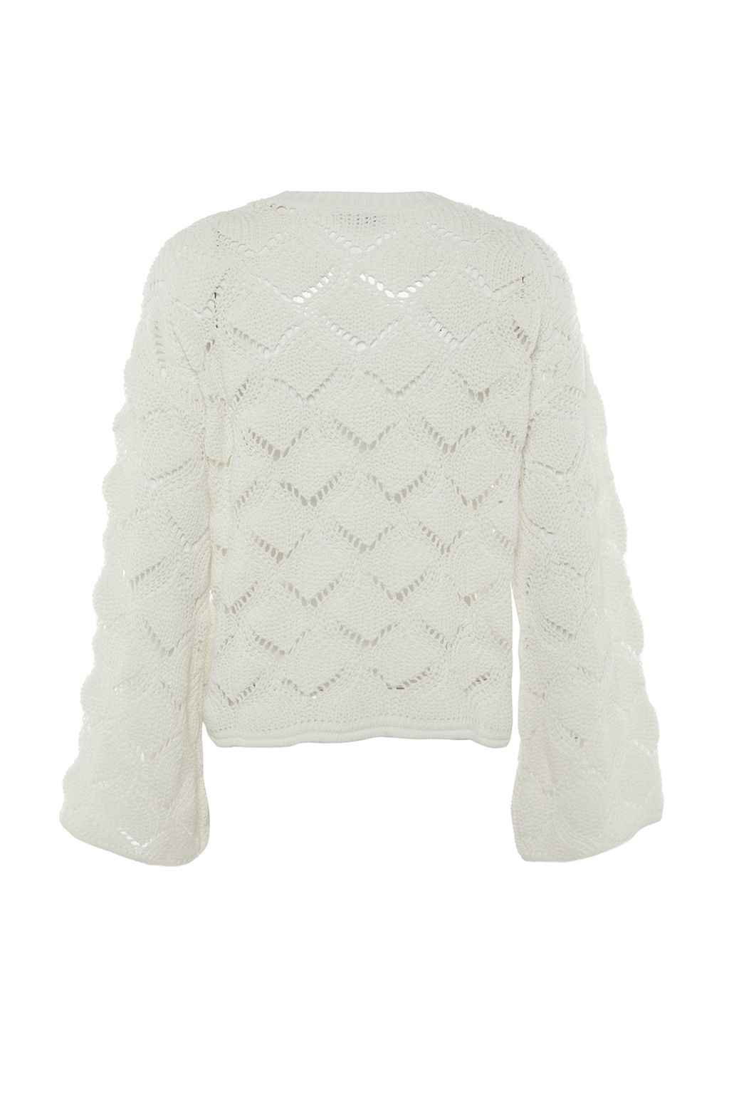 Vizon Ajurlu/Delikli Triko Kazak TWOAW22KZ1171 - Trendyolmilla фото 15