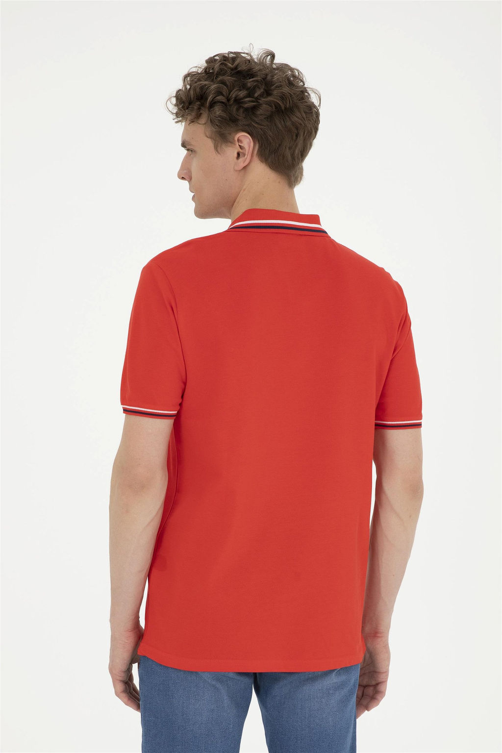 Футболка U.S. Polo Assn красная из хлопка  фото 5