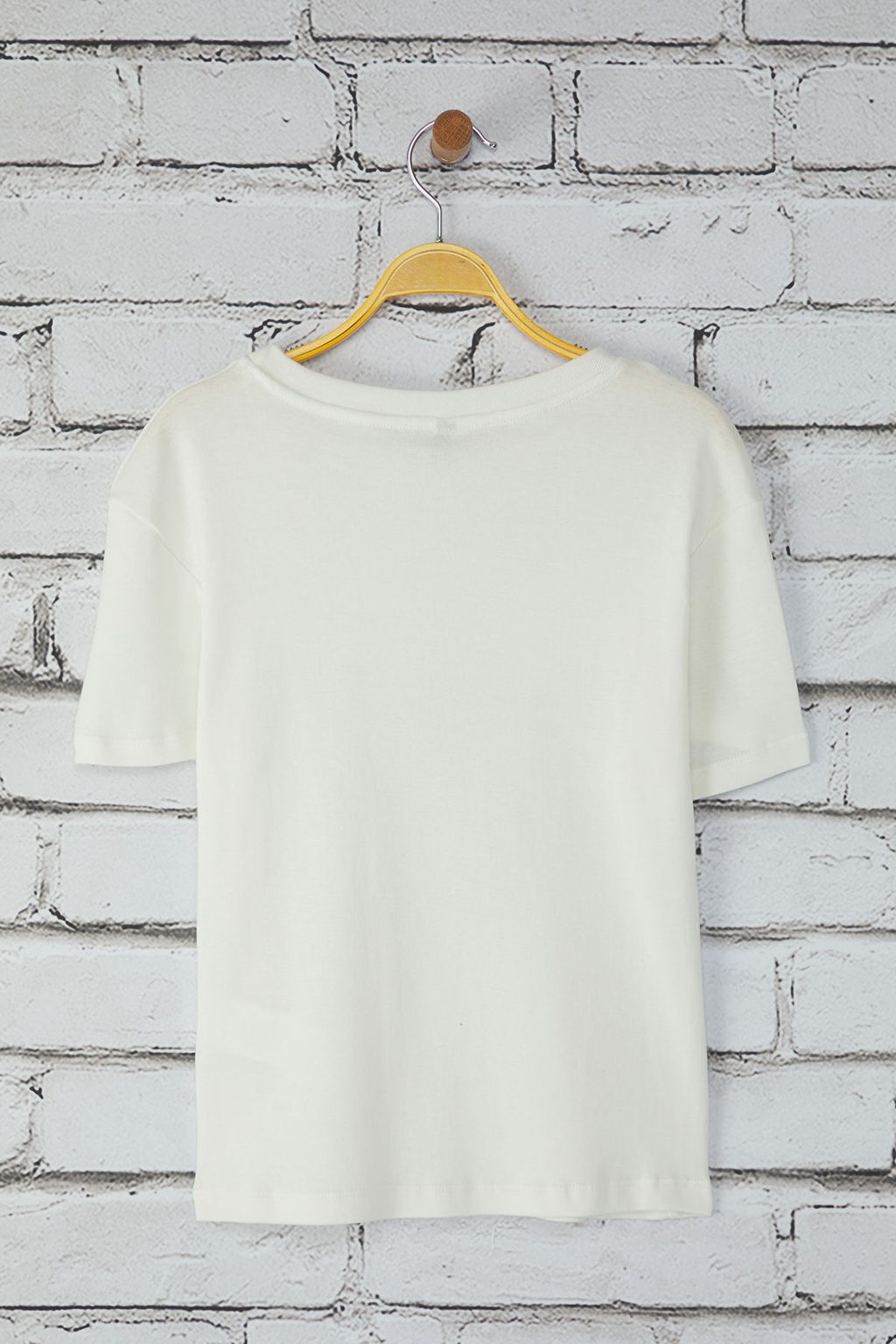 TRENDYOLMILLA Ekru Bask?l? Fitted/Vucuda Oturan Orme T-shirt TWOSS25TS00108  фото 6