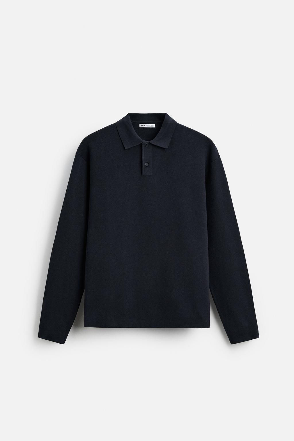 VISCOSE BLEND KNIT POLO SHIRT - Zara фото 38