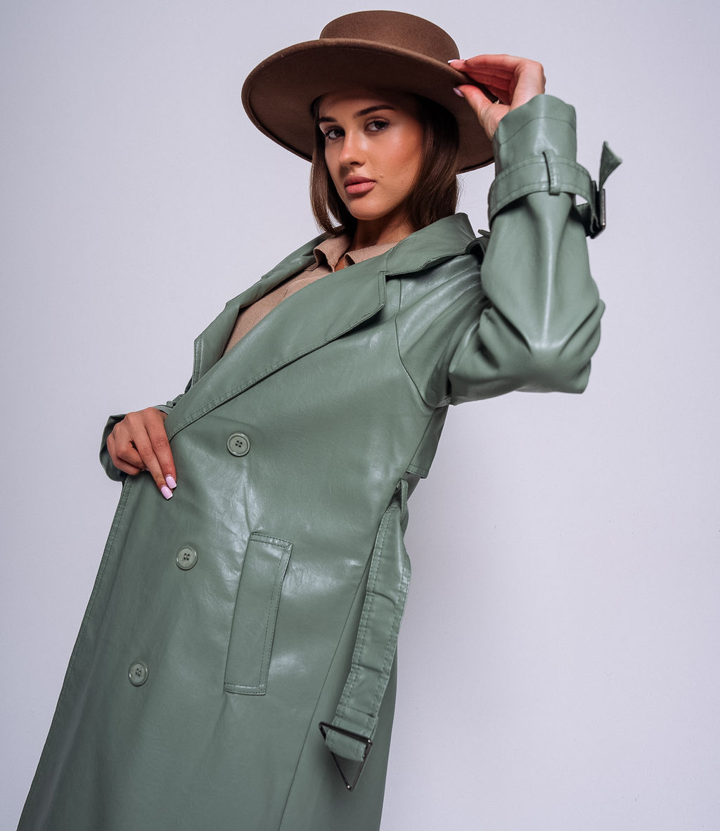 Тренч #БШ2232, ментоловый - Dommod фото 5