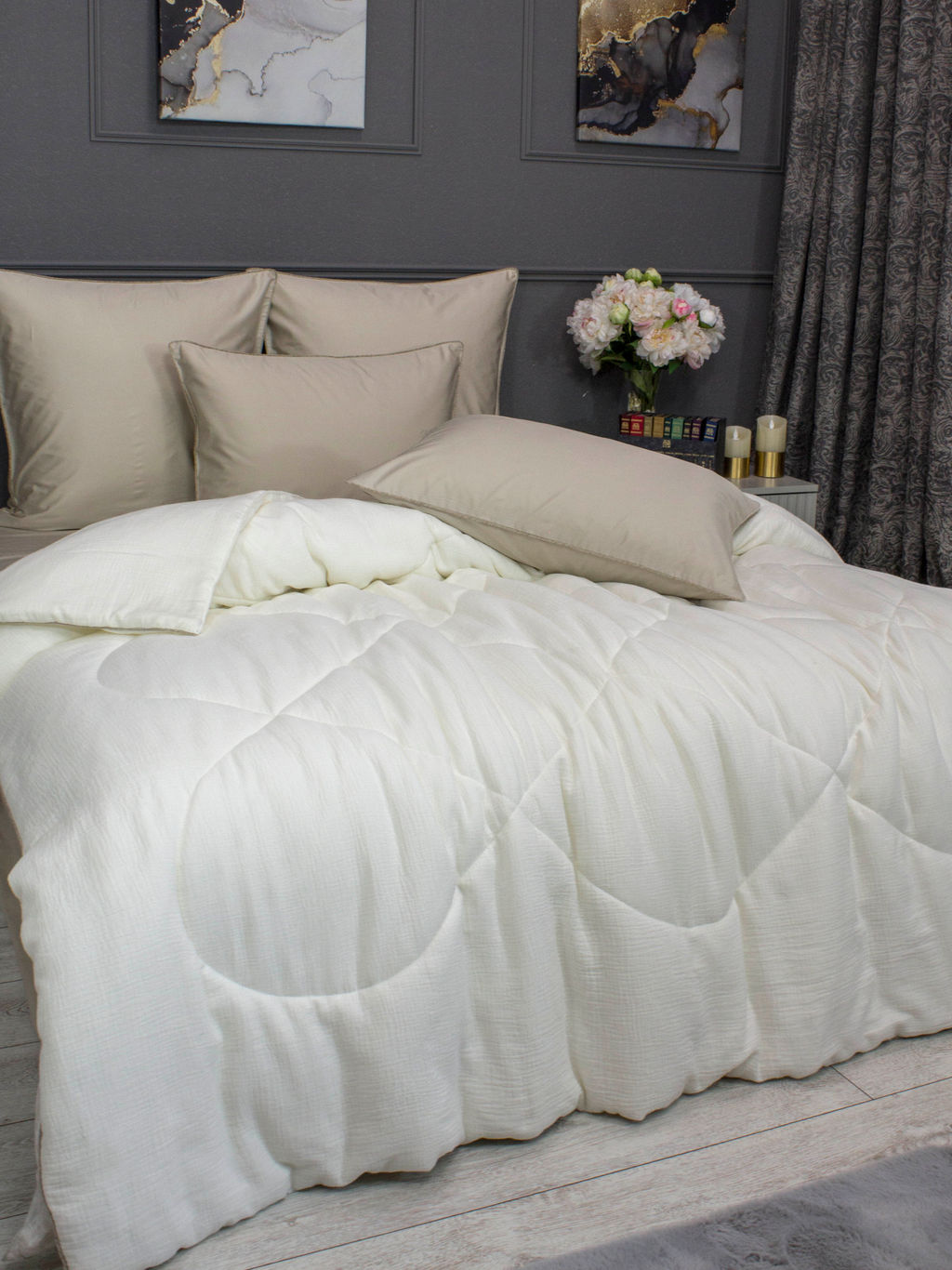 Muslin & Satin Solid color (крем карамель) комплект - Kazanov.a. фото 2