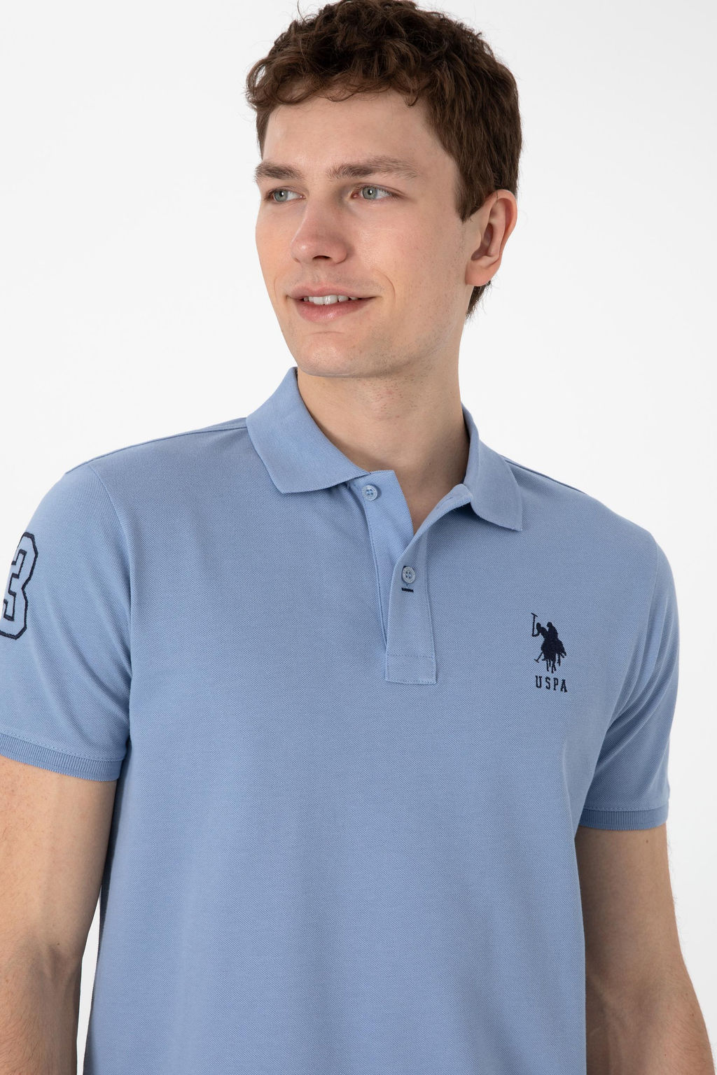 Erkek Slim Fit Polo Yaka Mavi Basic Ti__rt Sepette S_rpriz _ndirim - U.s. polo assn фото 9