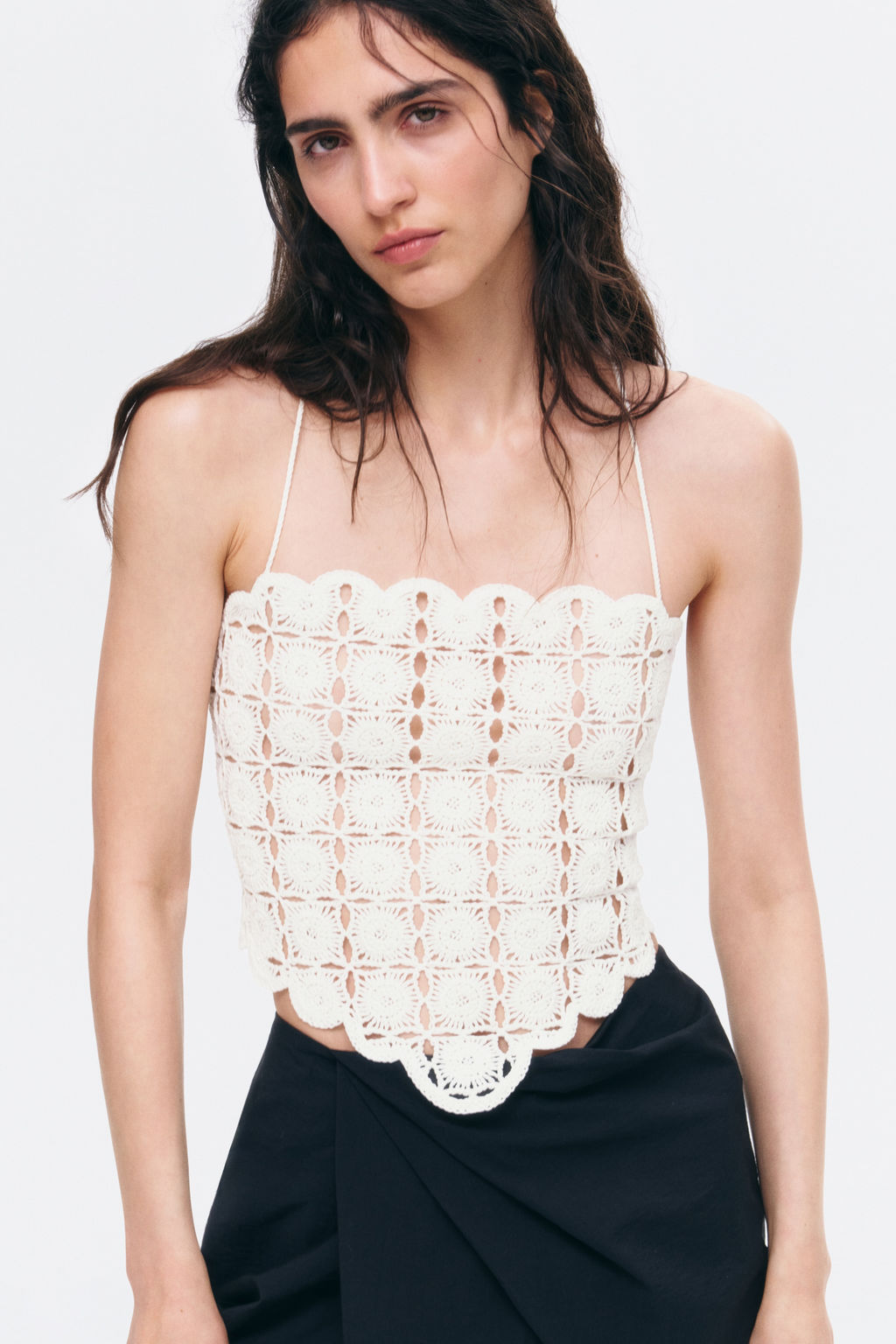 Top de tirantes efecto crochet - H&m фото 4