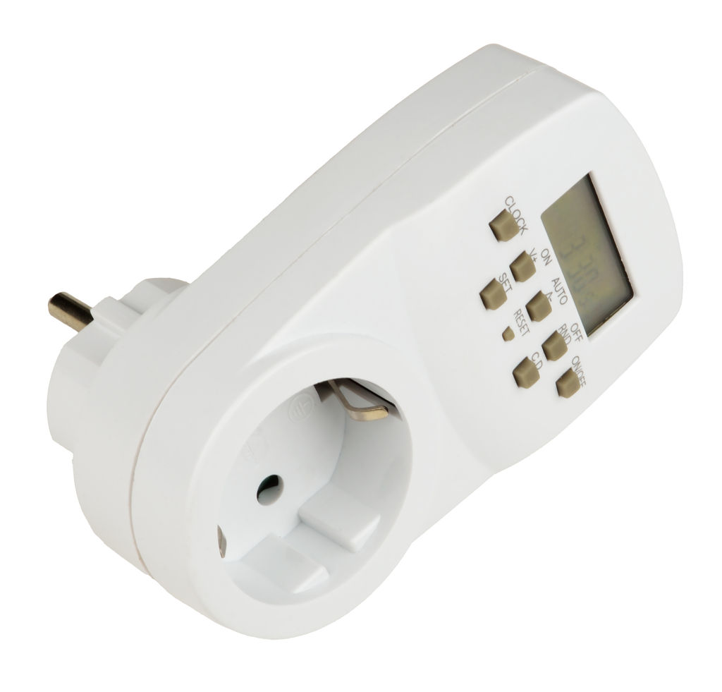 UST-E20 WHITE Таймер электронный с розеткой, 220В. 24ч. 1600Вт. Энергонезависимая память. ТМ Uniel