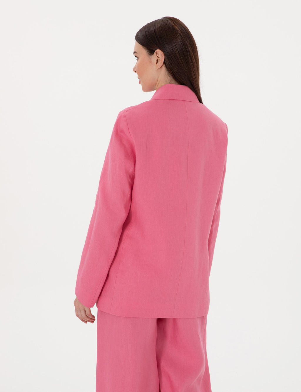 Pembe Comfort Fit keten Ceket - Pierre cardin фото 5