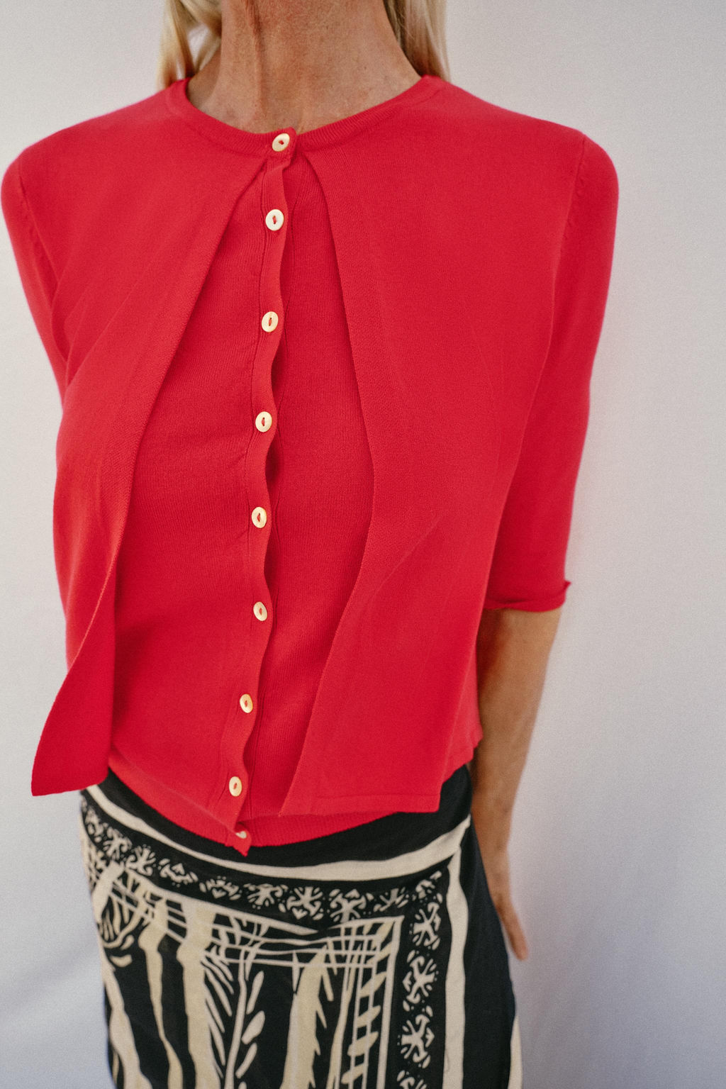 CHAQUETA PUNTO DOBLE CAPA / Rojo - Zara фото 2