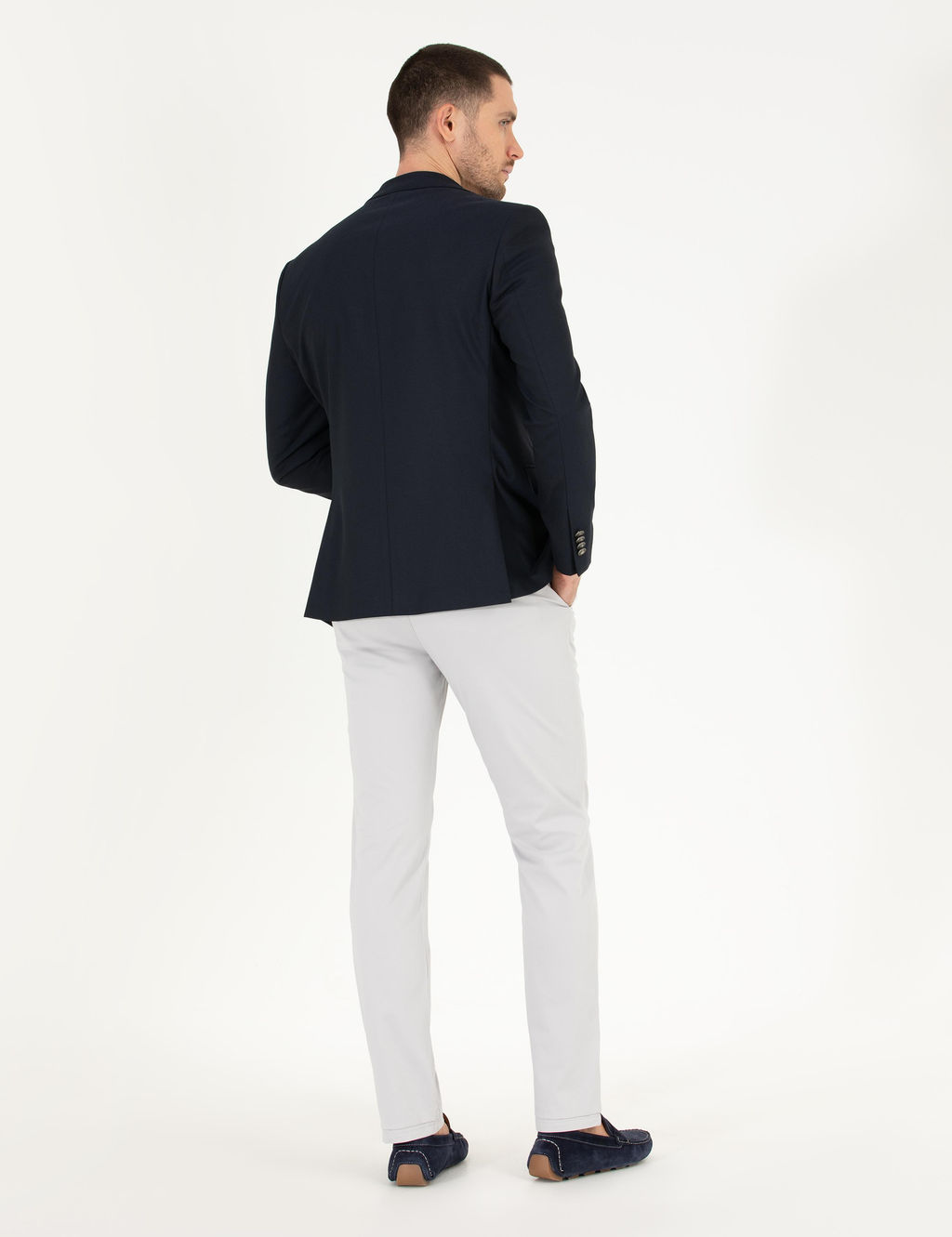 A__k Gri Regular Fit Kanvas Pantolon - Pierre cardin фото 11