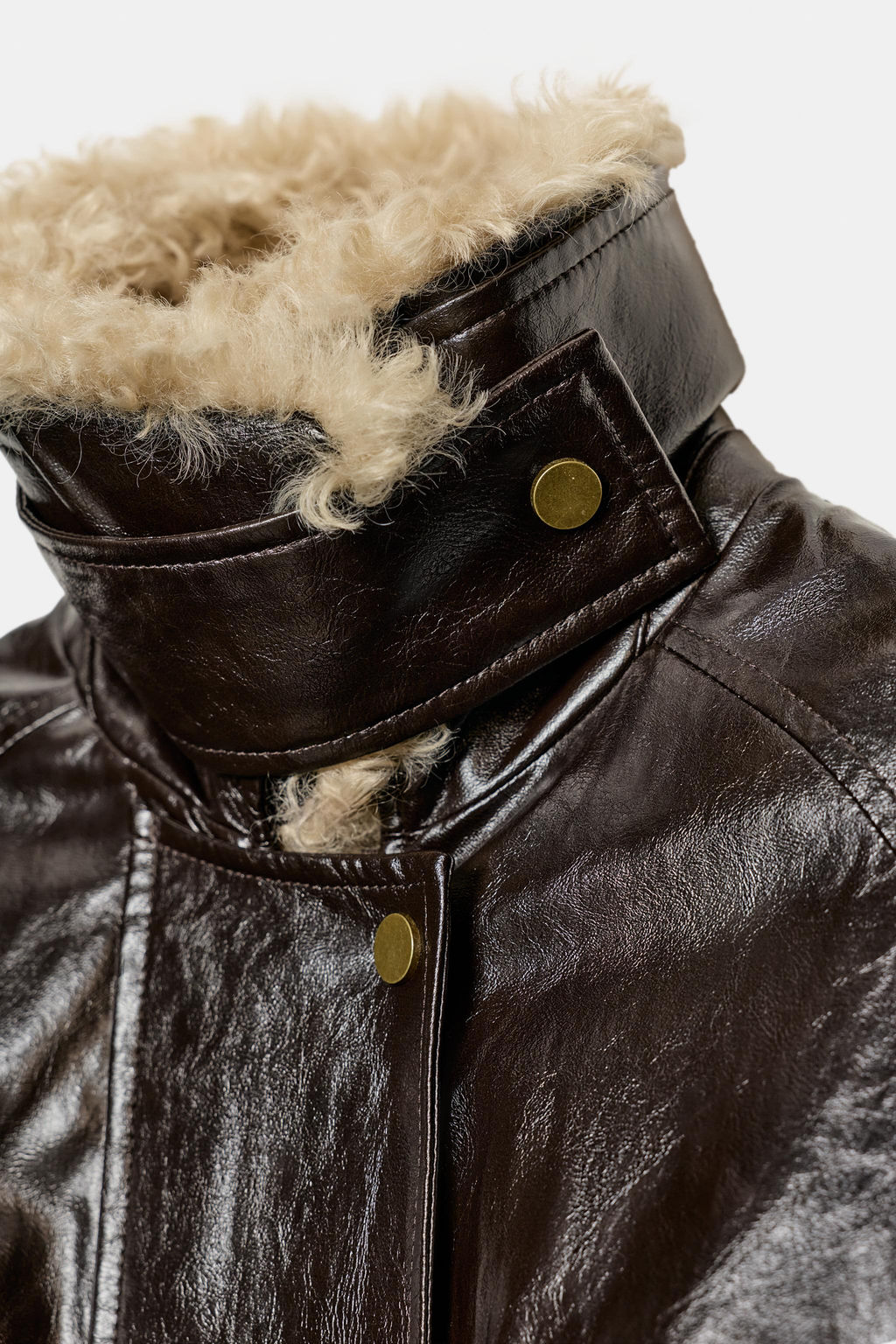 FAUX FUR COLLAR JACKET ZW COLLECTION - Zara фото 11