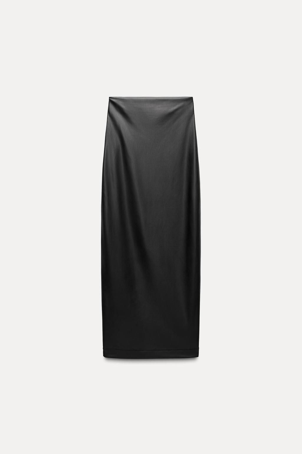 FAUX LEATHER SLIT SKIRT ZW COLLECTION - Zara фото 7