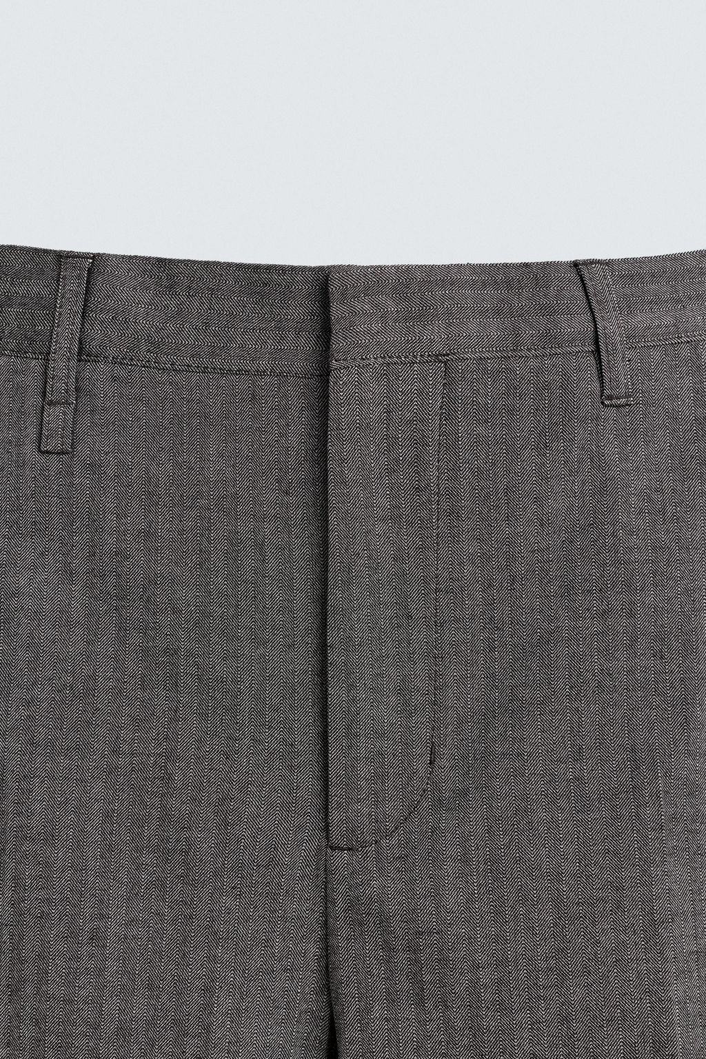 HERRINGBONE FLARE FIT TROUSERS