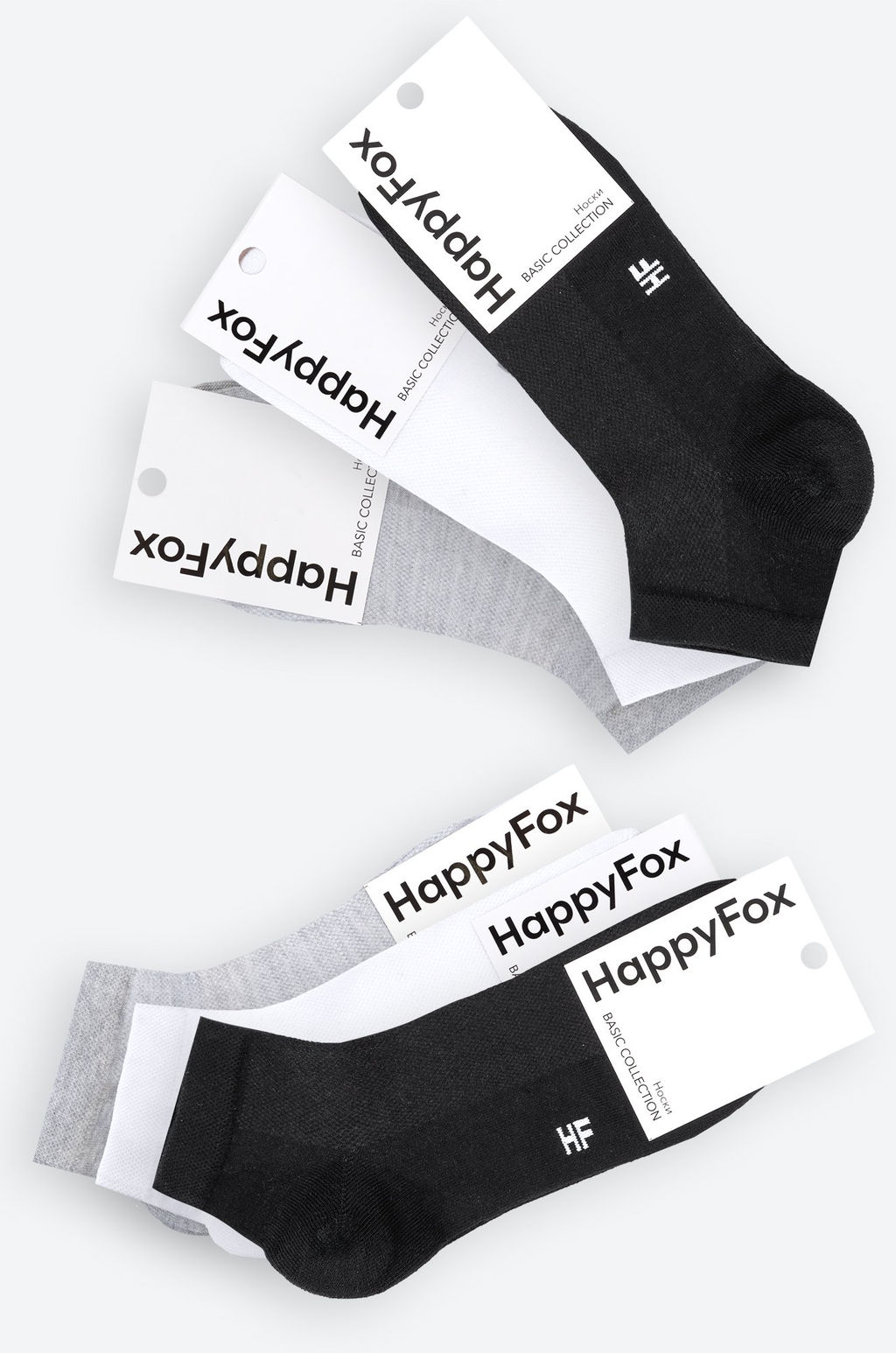 Набор укороченных носков в сетку 6 пар Happyfox