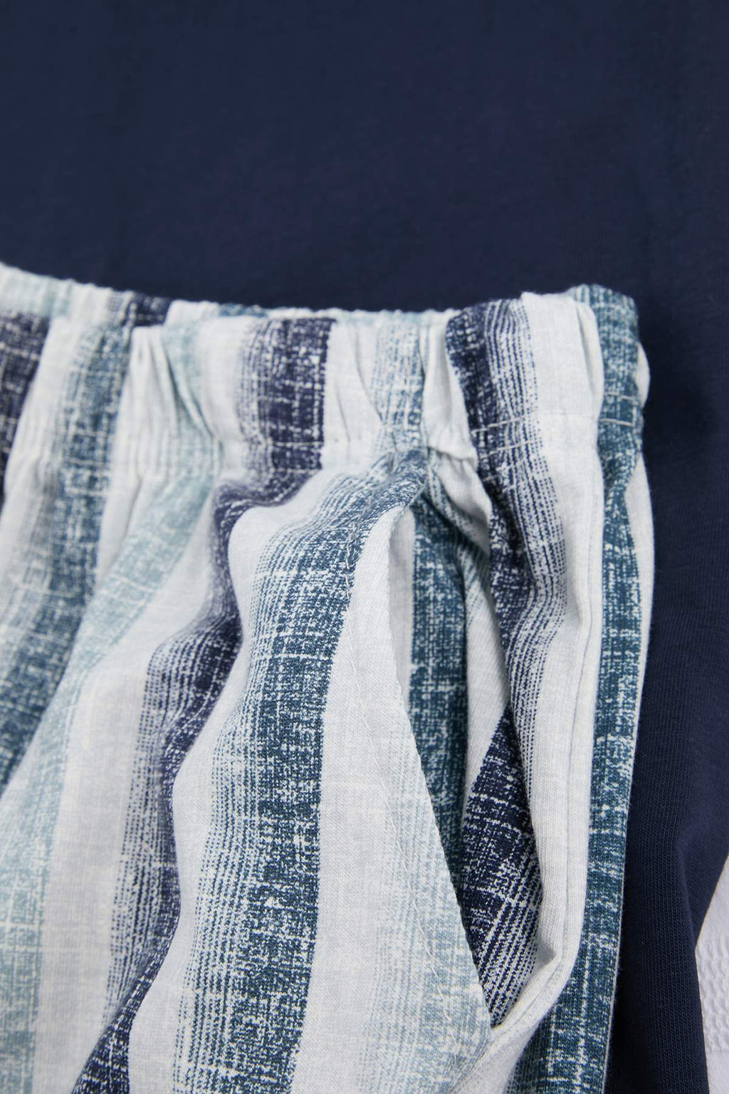 Indigo Regular Kesim Cizgili Pamuklu Orme Pijama Tak?m? TMNSS26PT00032