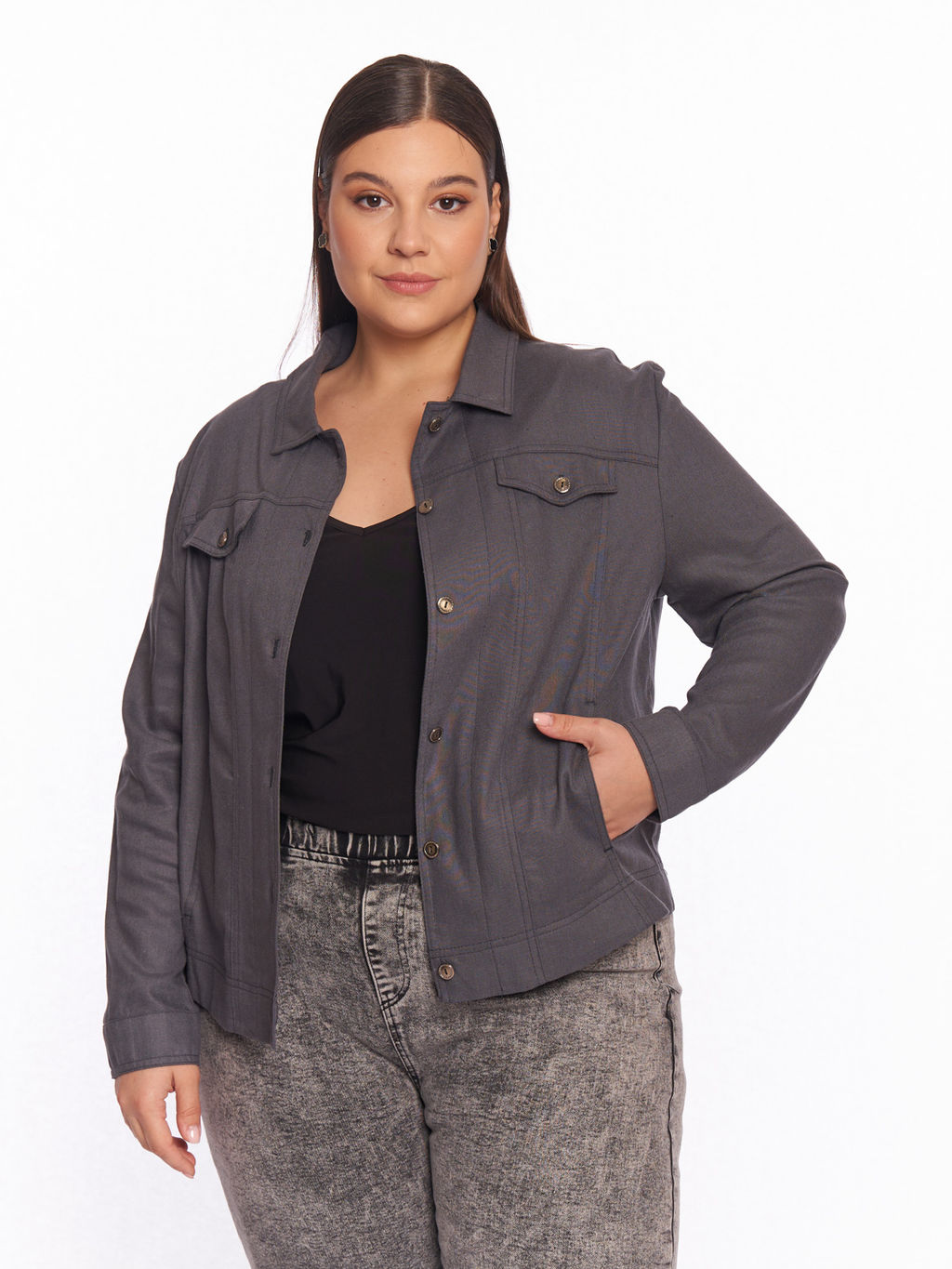 Жакет льняной ZGA08052GRY23