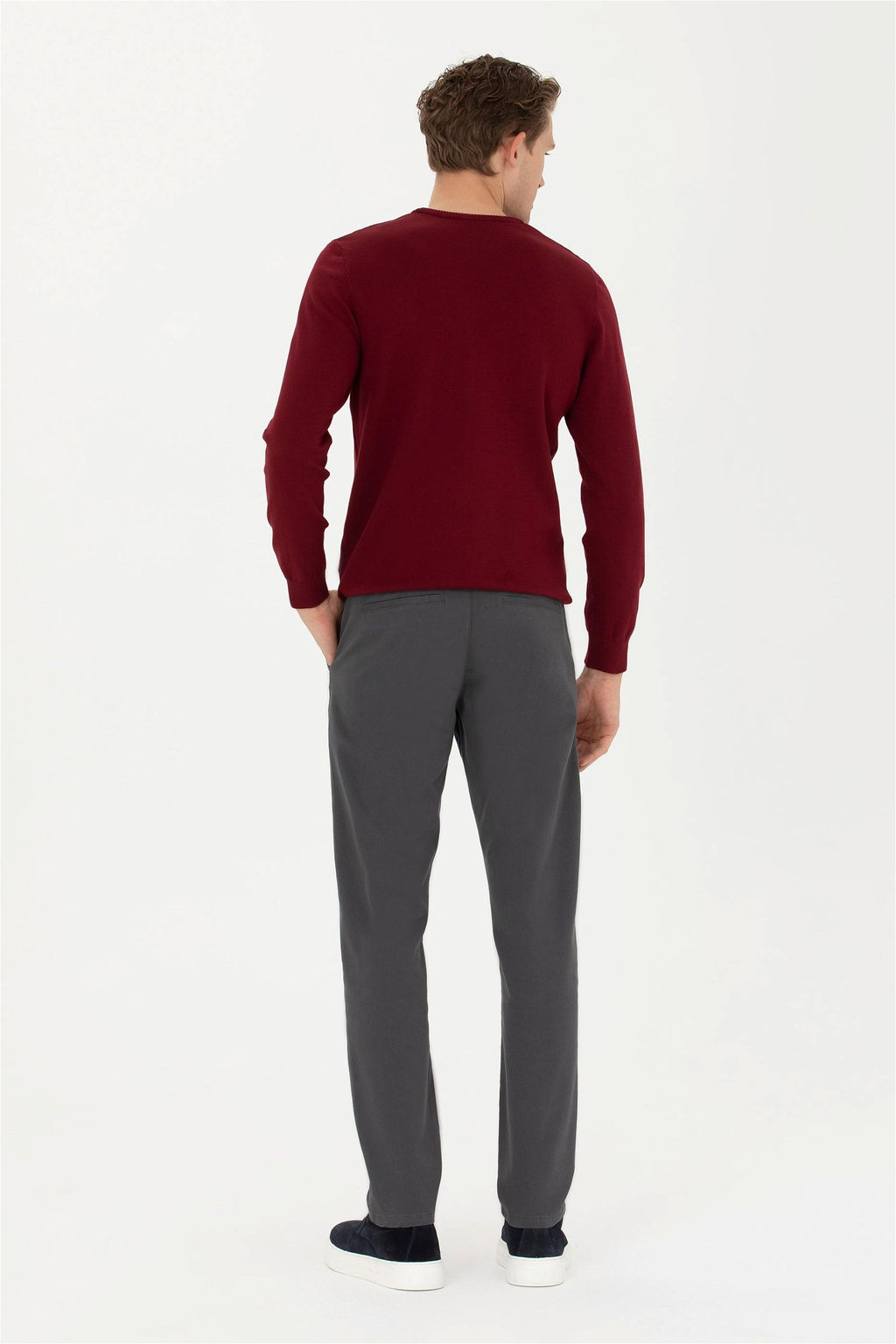 Мужские брюки из плотной ткани антрацитового цвета - U.s. polo assn фото 4