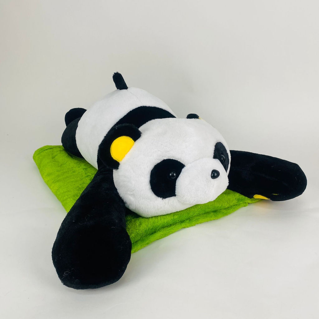 Мягкая игрушка с пледом Панда лежачая 65 см 3 в 1 - Storyland фото 3