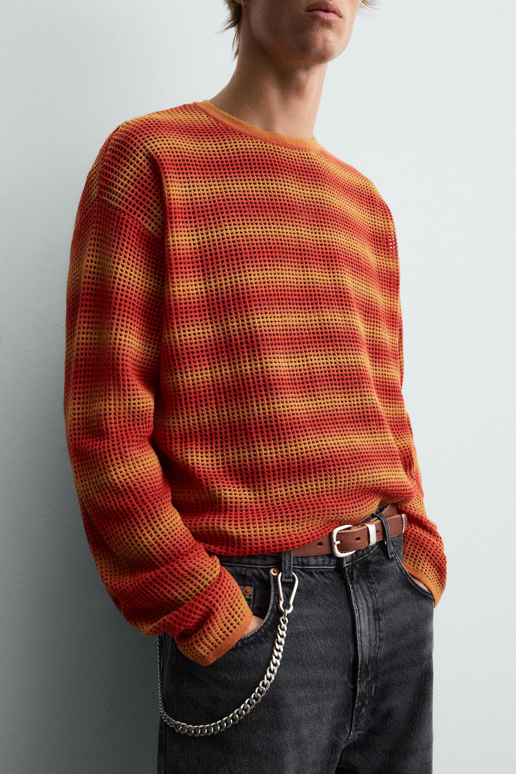 STRIPED OPEN-KNIT SWEATER - Zara фото 5