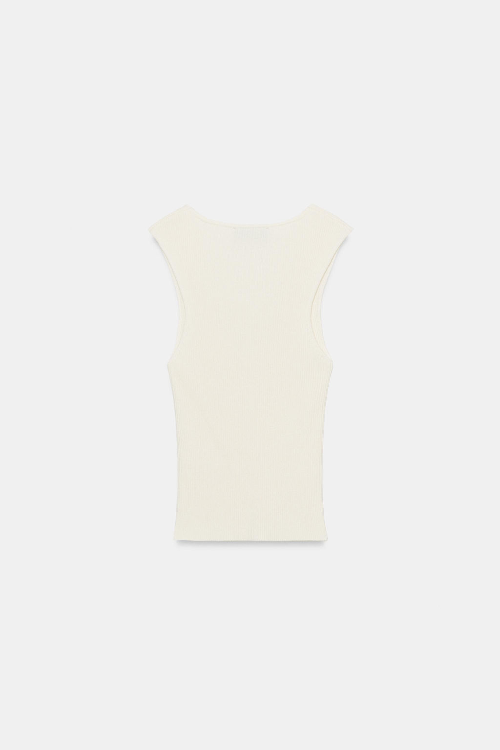 TOP RIB PUNTO ESCOTE PICO / Blanco - Zara фото 4